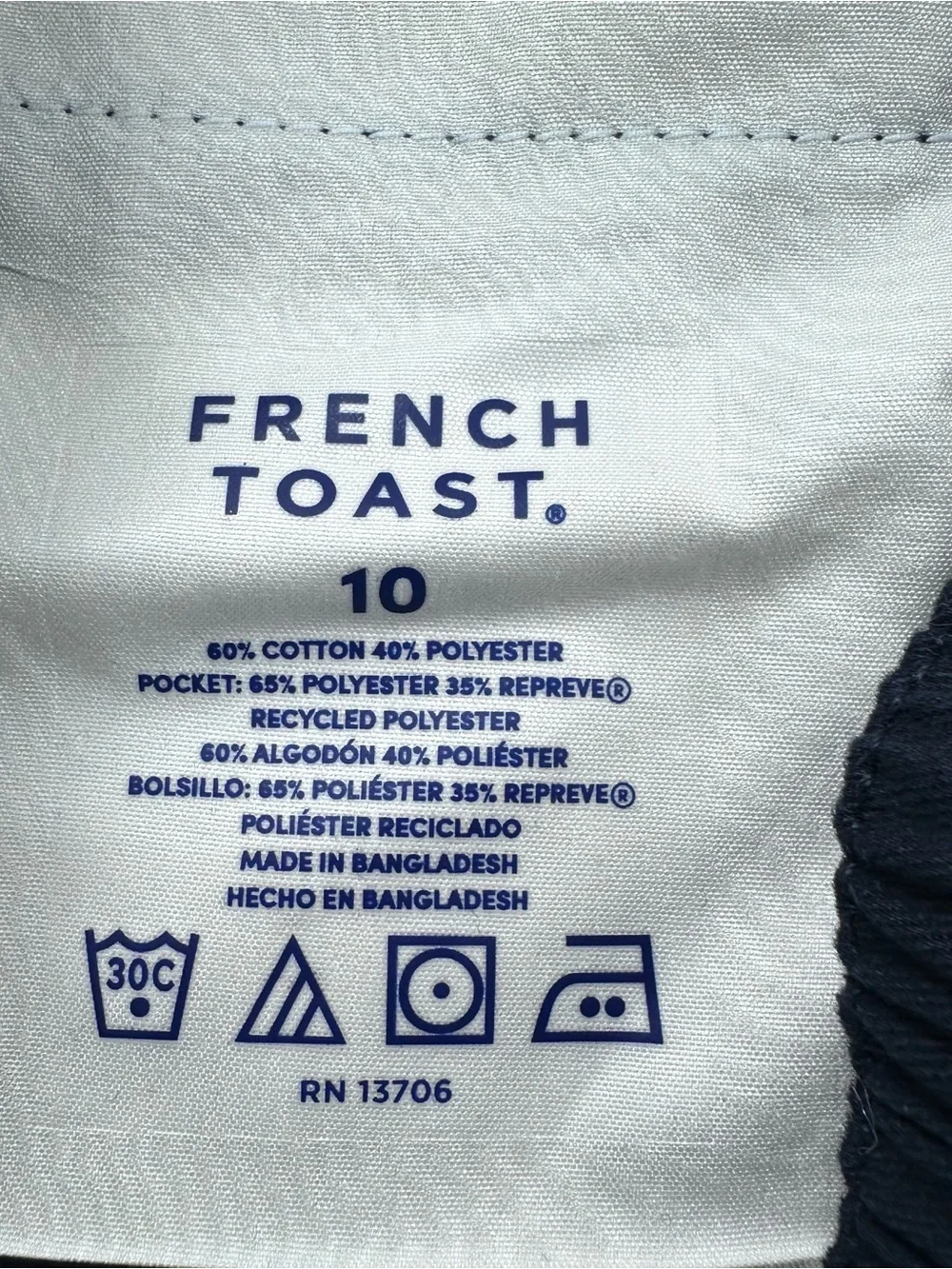 French Toast Navy Elastic Waist Jogger Pants